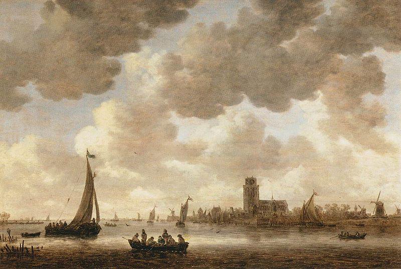 Jan van Goyen The Meuse at Dordrecht with the Grote Kerk. oil painting image